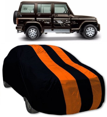 MoTRoX Car Cover For Mahindra Bolero (Without Mirror Pockets)(Orange, Blue)