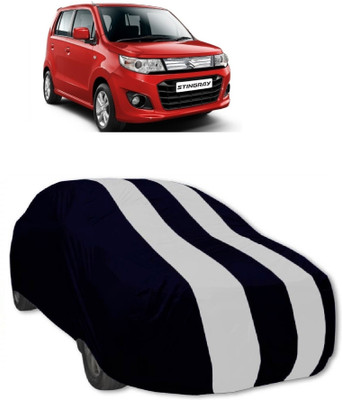 MoTRoX Car Cover For Maruti Suzuki WagonR Stingray (Without Mirror Pockets)(Red, White)