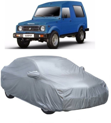 MoTRoX Car Cover For Maruti Suzuki Gypsy MG-410 (With Mirror Pockets)(Silver)