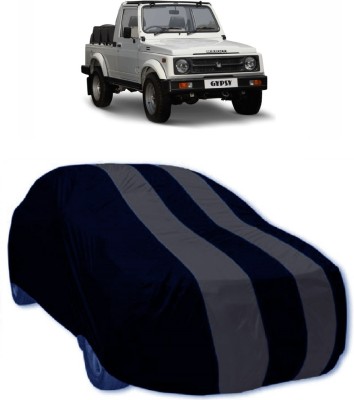 MoTRoX Car Cover For Maruti Suzuki Gypsy King (Without Mirror Pockets)(Grey, Blue)