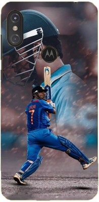 NDCOM Back Cover for Motorola Moto One Power M S Dhoni Printed(Multicolor, Hard Case, Pack of: 1)