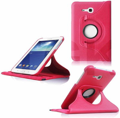 TGK Book Cover for Samsung Galaxy TAB 3, TAB 3V, SM- T116, SM- T113, SM- T110, SM- T111 (7.0 inch NEO Lite)(Pink, Cases with Holder)