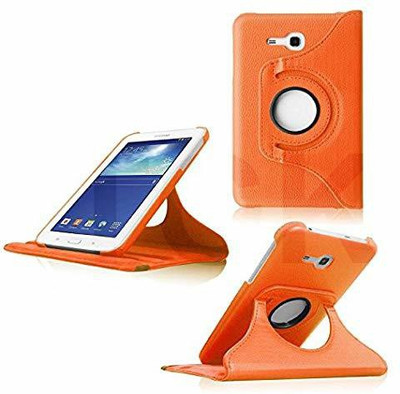 TGK Book Cover for Samsung Galaxy TAB 3, TAB 3V, SM- T116, SM- T113, SM- T110, SM- T111 (7.0 inch NEO Lite)(Orange, Cases with Holder)