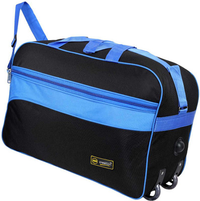AM Creation (Expandable) Unisex 35 Litres Polyester Travel Duffel Bag With Two Wheels( Blue) Duffel With Wheels (Strolley)