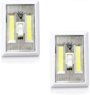 Modone Super Bright COB LED Cordless Switch Light, Tap Light, Battery Operated 2 hrs Lantern Emergency Light(Pack of 2)