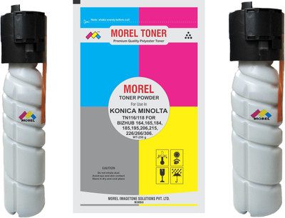 MOREL COMPATIBLE TONER CARTRIDGE UNIVERSAL FOR KONICA MINOLTA BIZHUB 164 / 184 / 185 / 195 / 206 / 215 / 226 / TN116 / TN118 PHOTOCOPIER PACK OF 2 WITH 1 REFILL POUCH. Black Ink Toner MOREL COMPATIBLE TONER CARTRIDGE UNIVERSAL FOR KONICA MINOLTA BIZHUB 164 / 184 / 185 / 195 / 206 / 215 / 226 / TN116 / TN118 PHOTOCOPIER PACK OF 2 WITH 1 REFILL POUCH. Black Ink Toner