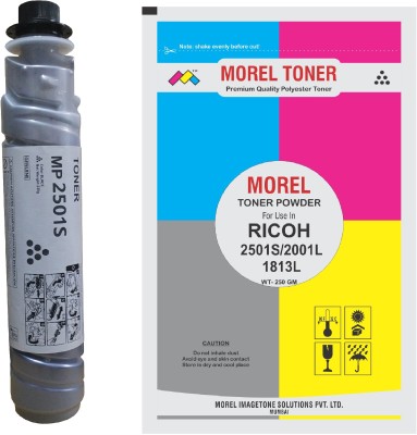 MOREL COMPATIBLE TONER CARTRIDGE FOR USE IN RICOH AFICIO MP2001SP / MP2001L / MP 2001SP / MP 2501L / MP 2501SP / MP 1813L / MP 1913L PACK OF 1 WITH 1 TONER POUCH Black Ink Toner