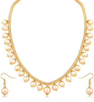 GEODE DELIGHT Alloy Gold-plated Gold Jewellery Set(Pack of 1)