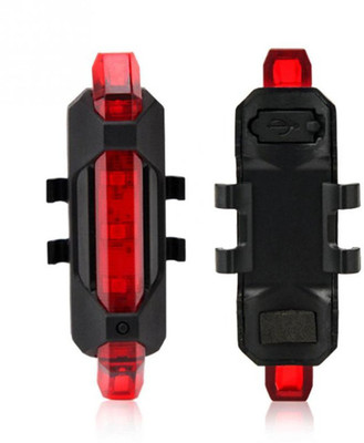SUKHAD Bicycle LED USB Rechargeable Head Light LED Rear Break Light(Black, Red)