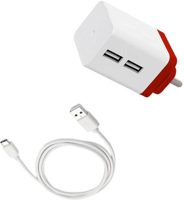 DAKRON Wall Charger Accessory Combo for Nokia 6.1 (Nokia 6 2018)(White)
