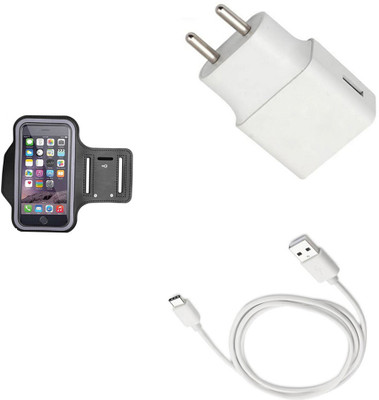 DAKRON Wall Charger Accessory Combo for Nokia 6.1 (Nokia 6 2018)(White)