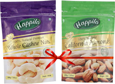 Happilo 100% Natural Cashews, Almonds(2 x 200 g)