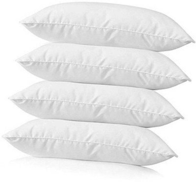 Navi collection Microfibre Solid Sleeping Pillow Pack of 4(White)