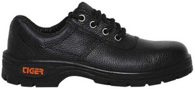Mallcom Tiger Tiger Safety Shoe Steel Toe PVC Safety Shoe(Black, S1)