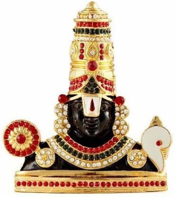 Love Kart venkateshwara idol vankateshwar balaji for car dashboard Decorative Showpiece  -  8 cm(Brass, Multicolor)