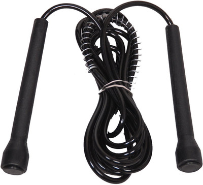 FOOTFIX Sports And Fitness Black Freestyle Freestyle Skipping Rope(Black, Length: 275 cm)