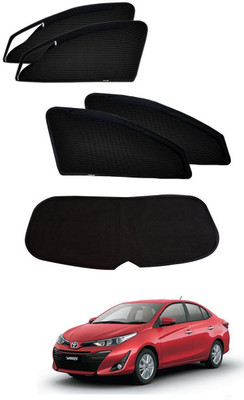 AuTO ADDiCT Side Window, Rear Window Sun Shade For Toyota Yaris(Black)