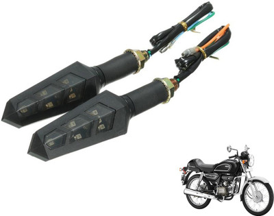 PRTEK Front, Rear LED Indicator Light for Hero Splendor pro classic(Yellow)