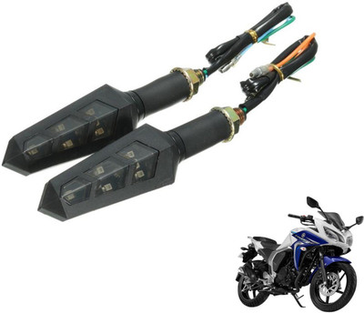 PRTEK Front, Rear LED Indicator Light for Yamaha Fazzer Fi(Yellow)