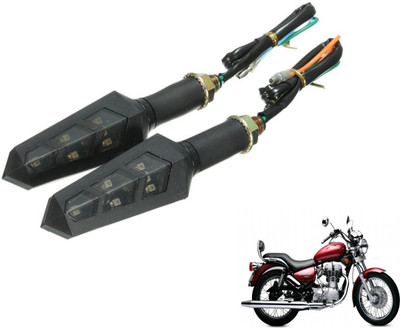 PRTEK Front, Rear LED Indicator Light for Royal Enfield Electra Twin Spark(Yellow)