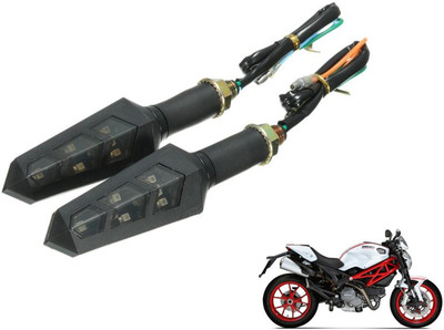 PRTEK Front, Rear LED Indicator Light for Universal For Bike(Yellow)