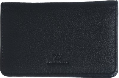 Aditi Wasan Men Casual Black Genuine Leather Card Holder(2 Card Slots)