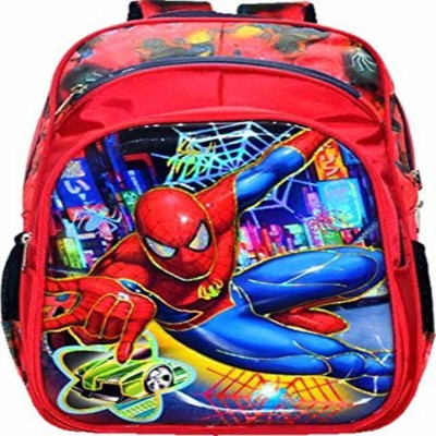 Priceless Deals Latest Design Spiderman Cartoon Printed School Bags Waterproof School Bag(Red, 36 L)