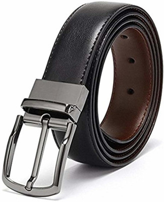 sskk Men Casual Black, Brown Artificial Leather Reversible Belt