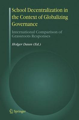 School Decentralization in the Context of Globalizing Governance(English, Electronic book text, Daun Holger)