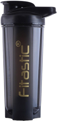 Fitastic 700 ml PET Shaker(Pack of 1, Black)