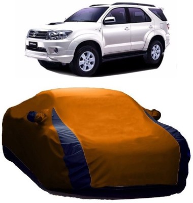 MoTRoX Car Cover For Toyota Fortuner Old (With Mirror Pockets)(Blue, Orange)