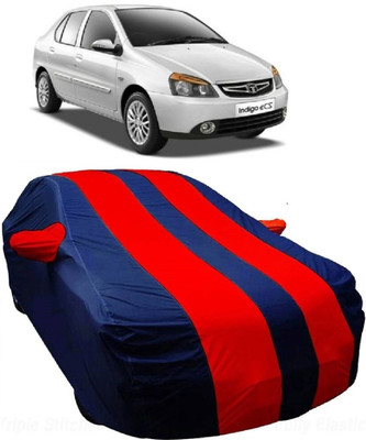 MoTRoX Car Cover For Tata Indigo eCS (With Mirror Pockets)(Blue, Red)