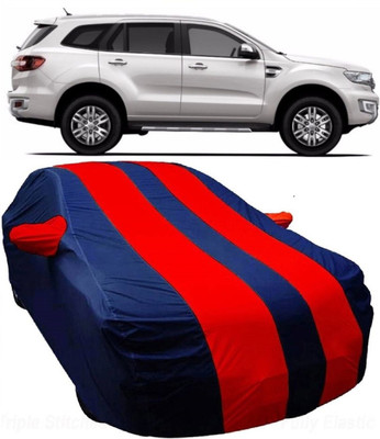 MoTRoX Car Cover For Ford Endeavour (With Mirror Pockets)(Blue, Red)