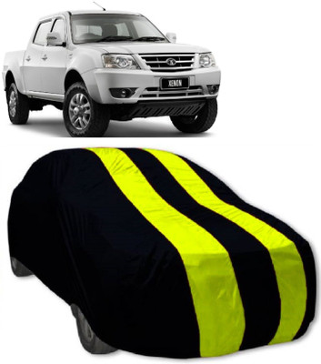 MoTRoX Car Cover For Tata Xenon (Without Mirror Pockets)(Red, Yellow)
