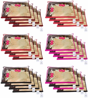 Heart Home Designer Non Woven Single Packing Saree Cover 24 pcs Set (Multi) , CTHH11682 CTHH011682(Multicolor)