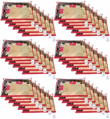 KUBER INDUSTRIES Plain Non Woven Single Packing Saree Cover 36 pcs Set (Red) ,CTKNEW111 CTKNEW0111(Red)