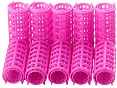 ShopCircuit hair medium size plastic curler Hair Curler(Pink)