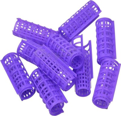 Glamezone Plastic Hairdressing Roller Curlers Hair Curler Hair Curler(Purple)