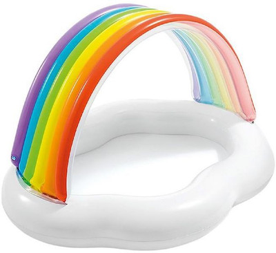INTEX Rainbow Cloud Baby Pool Inflatable Swimming Pool(White)
