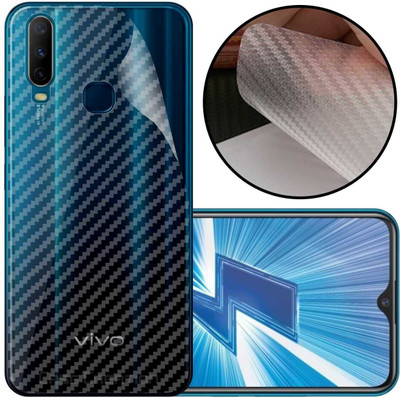 CASE CREATION Vivo Y12 Mobile Skin(3D Carbon Fibre Transparent Back Skin Matte Finish)