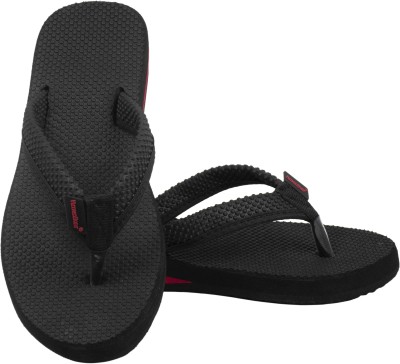 HAWALKER Women Flip Flops(Black , 10)