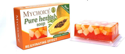 My Choice Pure Herbal Papaya Soap For Pimple Reduction-100gm(100 g)