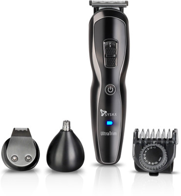 Syska HT3333K  Runtime: 60 min Trimmer for Men (Black)