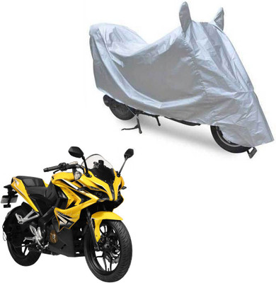 Oshotto Waterproof Two Wheeler Cover for Bajaj(Pulsar 220 DTS-i, Silver)