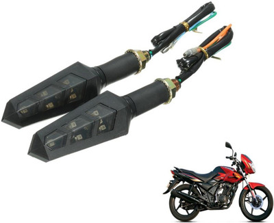 PRTEK Front, Rear LED Indicator Light for TVS Flame DS125(Yellow)