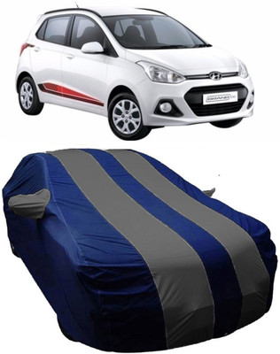 MoTRoX Car Cover For Hyundai Grand i10 (With Mirror Pockets)(Blue, Grey)