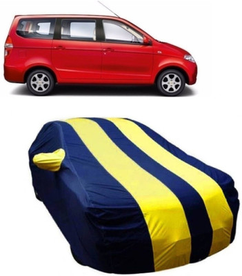 MoTRoX Car Cover For Chevrolet Enjoy (With Mirror Pockets)(Blue, Yellow)