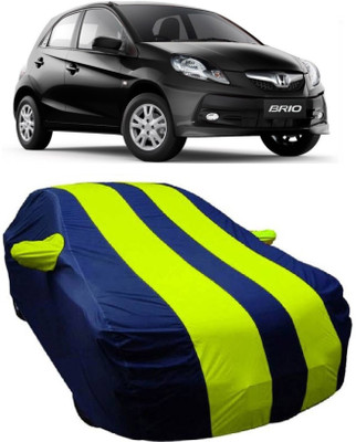 MoTRoX Car Cover For Honda Brio (With Mirror Pockets)(Blue, Green)