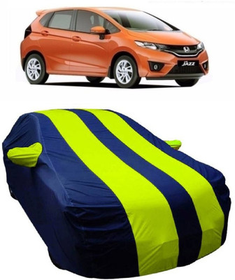 MoTRoX Car Cover For Honda Jazz (With Mirror Pockets)(Blue, Green)