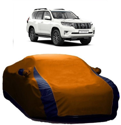 MoTRoX Car Cover For Toyota Cruiser (With Mirror Pockets)(Blue, Orange)